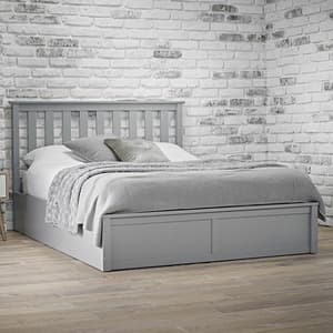 Orpington Wooden King Size Bed In Grey
