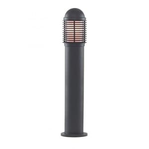 Outdoor Post Light 73cm In Black With Ridged Top