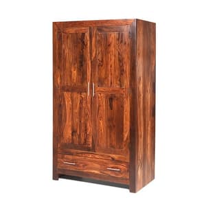 Payton Wooden Wardrobe In Sheesham Hardwood With 2 Doors