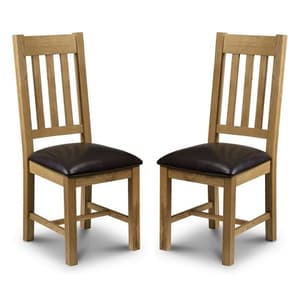 Aafje Wooden Dining Chairs In Waxed Oak In A Pair