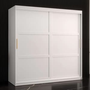 Rieti I Wooden Wardrobe 2 Sliding Doors 180cm In White