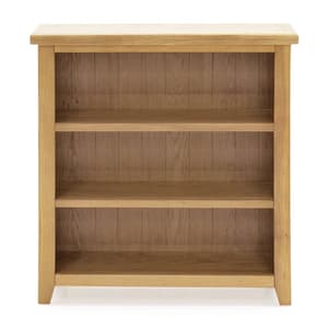 Romero Low Wooden Bookcase In Natural