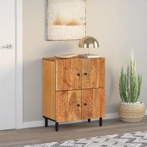 Rother Acacia Wood Storage Cabinet With 4 Doors In Natural