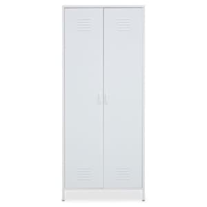 Rumi Metal Wardrobe With 2 Doors In White