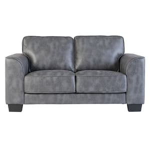 Salford Fabric 2 Seater Sofa In Distressed Grey