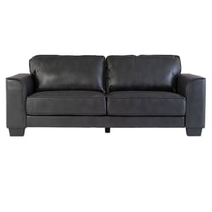 Salford Fabric 3 Seater Sofa In Distressed Black