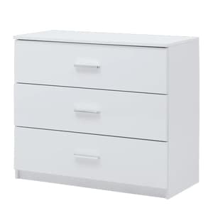 Senoia High Gloss Chest Of 3 Drawers In White