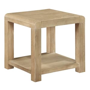 Tyler Wooden End Table With Shelf In Washed Oak