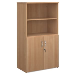 Upton Wooden Combination Storage Cabinet In Beech With 3 Shelves