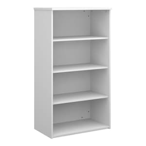 Upton Home And Office Wooden Bookcase In White With 3 Shelves