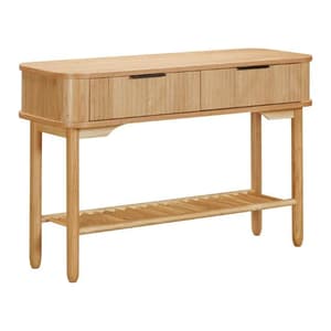 Vevey Wooden Console Table With 2 Drawers In Natural Oak