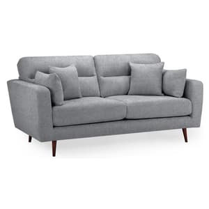 Zanita Fabric 3 Seater Sofa In Grey