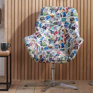 100 Years Of Disney Childrens Egg Swivel Chair In Multi-Colour