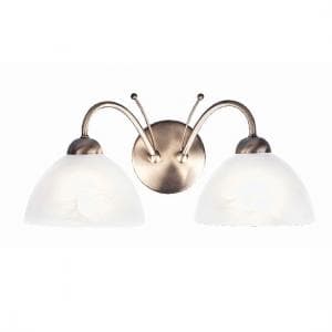 Milanese Antique Brass Double Wall Light - UK