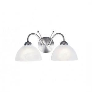 Milanese Satin Silver Double Wall Light - UK