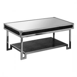 Medio Mirror Effect Top Coffee Table With Steel Frame