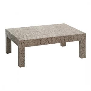 Bosnia Coffee Table Rectangular In Ostrich Faux Leather - UK