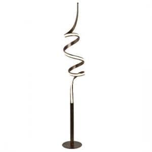 Beautiful Led Twist Floor Lamp In Rustic Black And gold