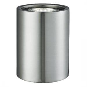 Satin Silver Cylinder Uplighter Table Lamp