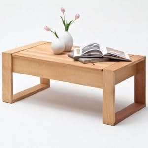 Victor Coffee Table In Core Beech With Lift Function - UK