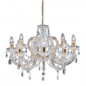 Marie Therese 8 Lamp Ceiling Light With Octagonal Droplets