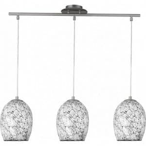 Crackle White Mosaic Glass Celing Light With Dome Shades