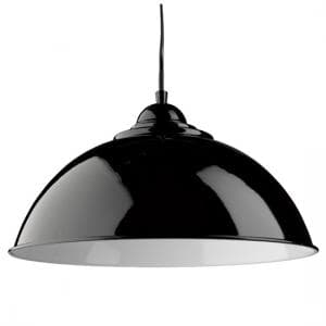 Fusion Sanford Black Finish Dome Shape Pendant Lamp
