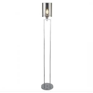 Catalina Chrome Floor Lamp In Smoked Glass Shades - UK