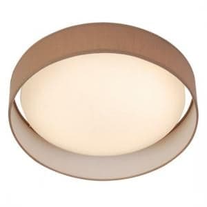 Modern Led Flush Ceiling Lamp In Acrylic Brown Finish