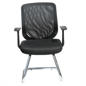 Atlanta Visitors Home And Office Chair In Black With Fabric Seat