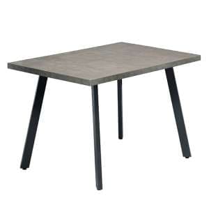 Amalki Wooden Dining Table In Cement Effect