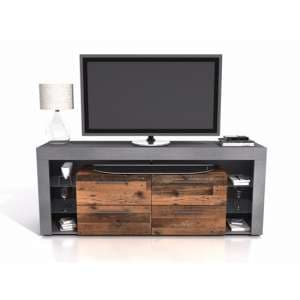 Borealis Hi-Fi Lowboard TV Unit In Matera And Old Style Dark