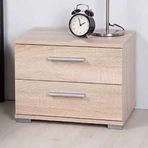 Byron Bedside Cabinet In Sonoma Oak With 2 Drawers