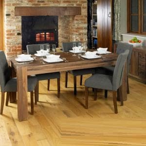 Norden Wooden Dining Table Wide In Walnut