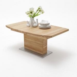 Corato Extendable Dining Table Boat Shape In Core Beech