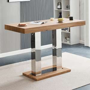 Caprice Wooden Bar Table Rectangular Large In Oak Effect - UK