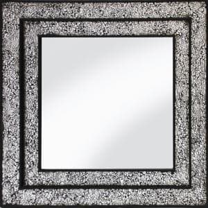 Betsy Wall Mirror Square In Mosaic Black And Silver Frame - UK