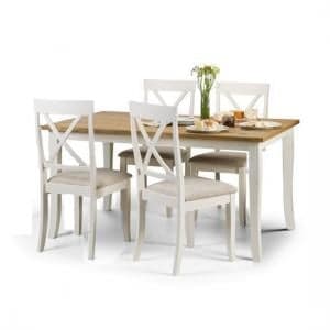 Dagan Dining Table Rectangular In Oak With 4 Chairs