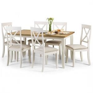 Dagan Dining Table Rectangular In Oak With 6 Chairs