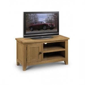 Rosales Wooden TV Stand In Oak With 1 Door And 2 Shelf
