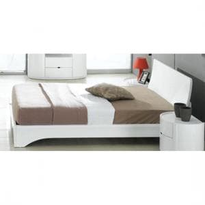 Laura White Gloss Double Bed With Ventilated Board