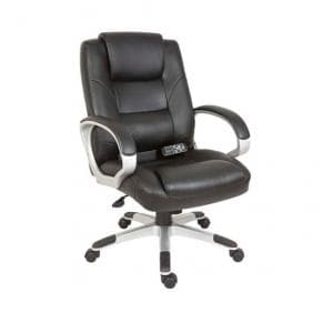 Daren Home Office Chair In Black PU Leather And Massage Function