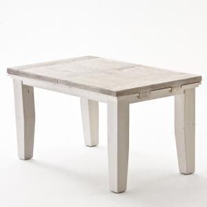 Opal Extentable Dining Table In White Pine