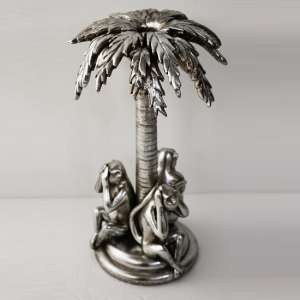 Palm Tree And Monkeys Sculpture