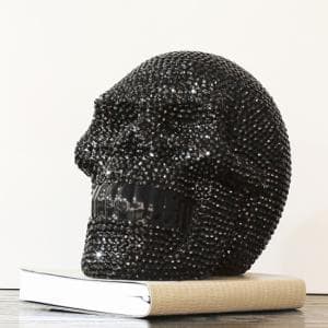 Large Ornament Studded Black Skull