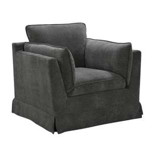 Aarna Fabric 1 Seater Sofa In Charcoal - UK