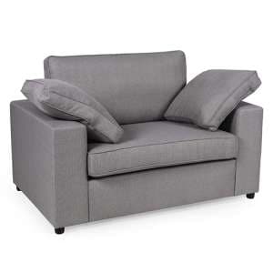 Aarna Fabric 1 Seater Sofa In Silver - UK