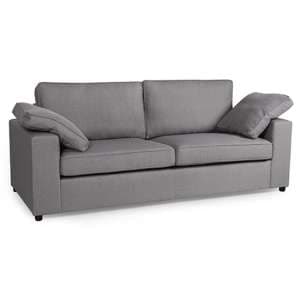 Aarna Fabric 3 Seater Sofa In Silver - UK