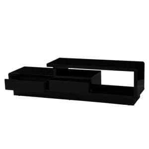 Adoncia Wooden TV Stand In Black High Gloss