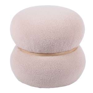 Abbeville Boucle Fabric Ottoman In Beige - UK